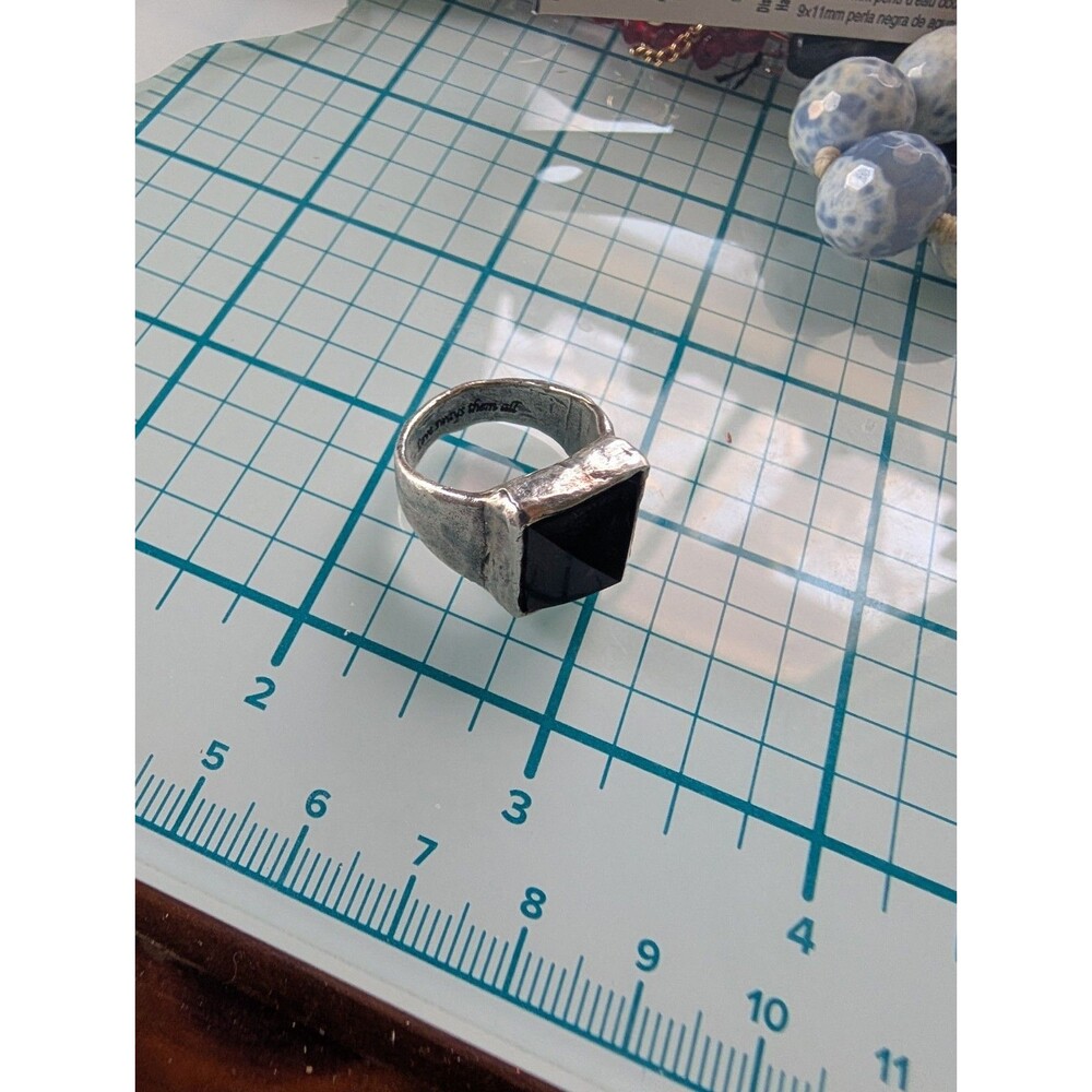 Waxing Poetic Sterling Smoky Quartz Ring Size Six  Ring